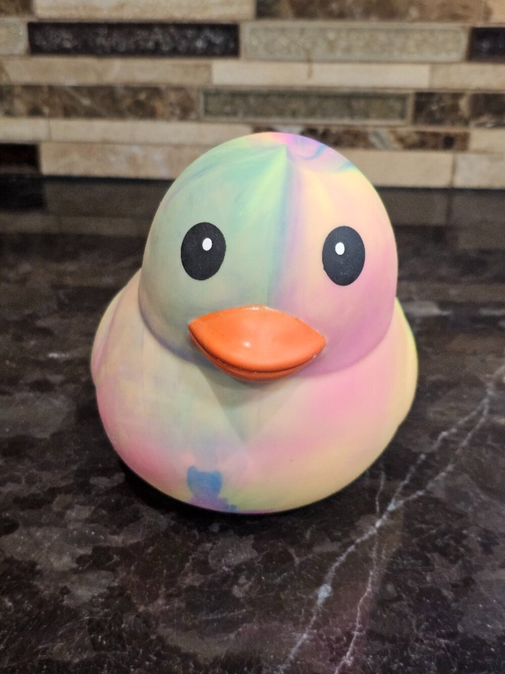 Sunny Days Jumbo Squeezy Duck (Tie Dye Yellow)
